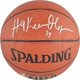 Hakeem Olajuwon Autographed Basketball | Details: Houston Rockets, Spalding Indoor/Outdoor Basketball