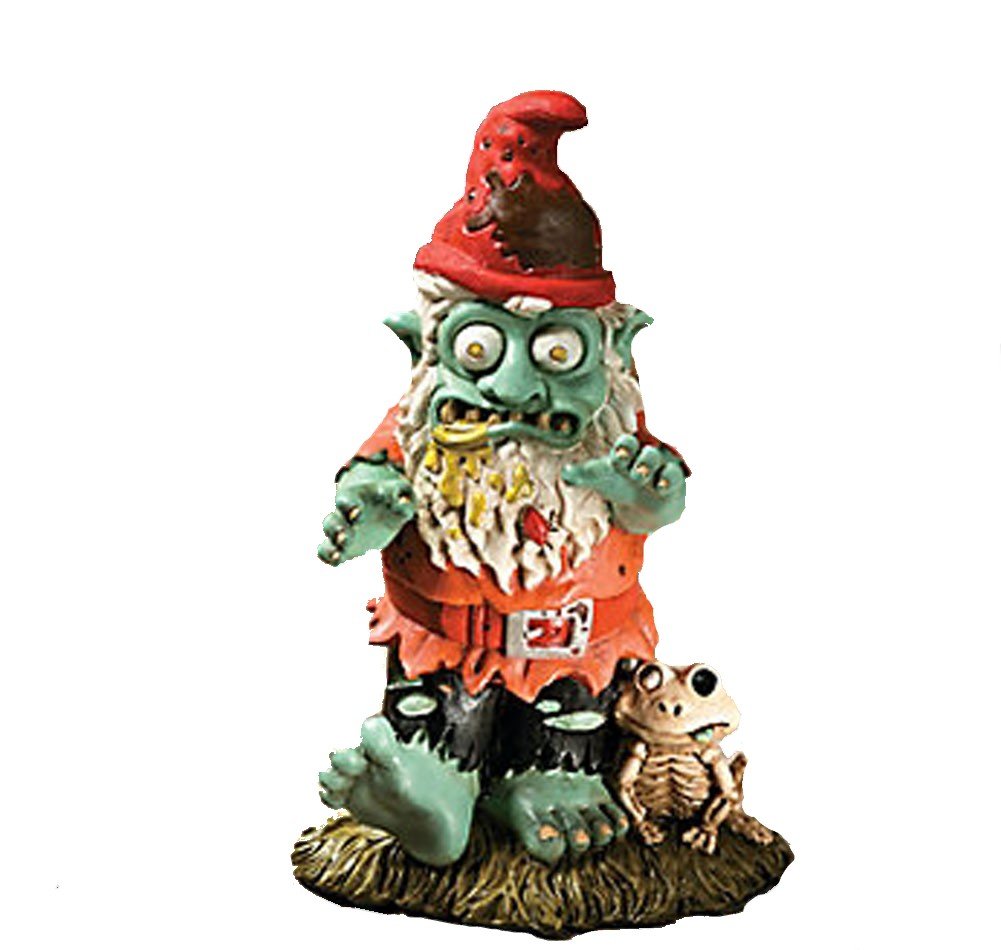 Creepy Halloween Dead Walking Zombie Gnome Garden Statue Sculpture