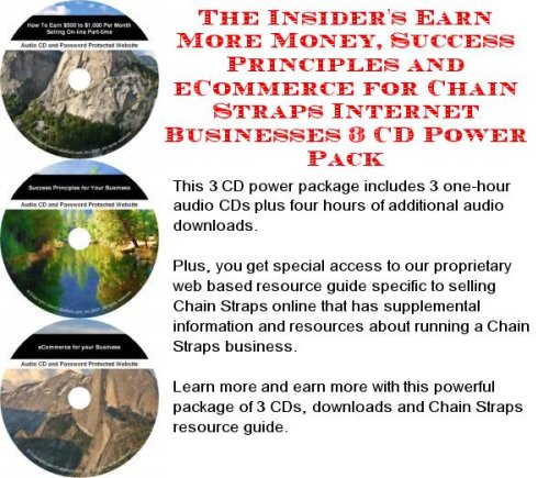 Image of: The Insider's Earn More Money, Success Principles and eCommerce for Chain Straps Internet Businesses 3 CD Power Pack