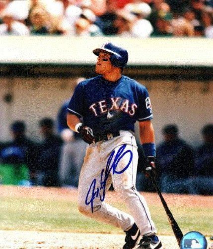 Autographed/Hand Signed 8x10 Photo Ivan Rodriguez Texas Rangers