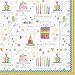 Caspari Set of 2 Birthday Paper Cocktail Napkins, Set of 20