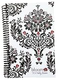 2013-2014 bloom Academic Year Daily Day Planner Fashion Organizer Agenda August 2013 Through July 2014 Black White Damask