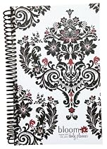 2013-2014 bloom Academic Year Daily Day Planner Fashion Organizer Agenda August 2013 Through July 2014 Black White Damask