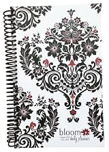 2013-2014 bloom Academic Year Daily Day Planner Fashion Organizer Agenda August 2013 Through July 2014 Black White Damask