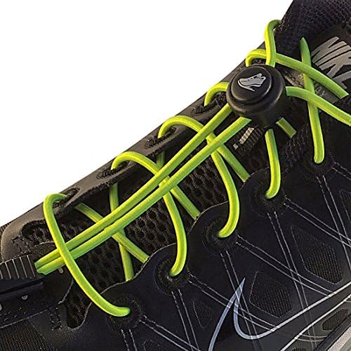 LACENLOCK Elastic No Tie Shoelaces, Solid Print, Replacement Shoelaces That Lock, Convenient &amp; Fast Lace and Lock System For Kids, Women, Men, Seniors, Golfers, Athletes and Compromised Individuals