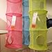 6 Tier Hanging Mesh Storage Closet Organizer Kids Room Unit Pink