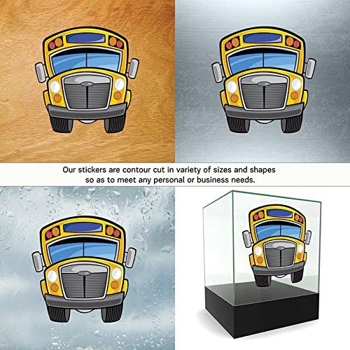 Vinyl Sticker Decals School Bus Mobil Laptop I Phone Sports Bike (10 X 9,78 Inches) Fully Waterproof Printed vinyl sticker