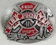 Fire Fighter Enamel Pewter Belt Buckle