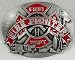 Fire Fighter Enamel Pewter Belt Buckle