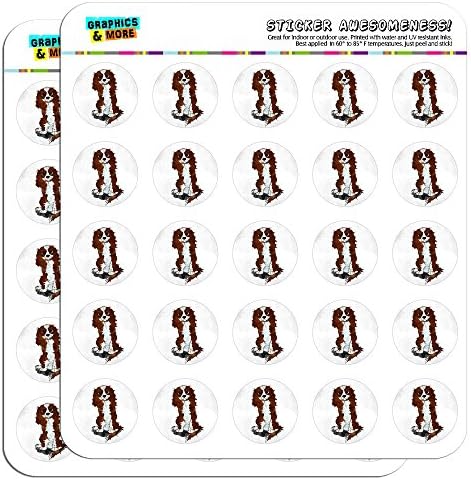 Cavalier King Charles Blenheim 1" Scrapbooking Crafting Stickers