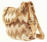 Big Buddha Metallic Leather Handbag - Courtney Gunmetal Woven Hobo, Satchel or Shoulder Bag