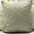 Mystic Silver - Decorative Pillow Covers - Silk Pillow Cover with Bead and Embroidery