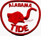 Alabama Tide - Embroidered Iron On or Sew On Patch (Alabama Crimson Tide) (Football)
