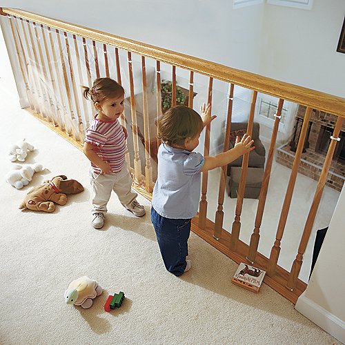 One Step Ahead Clear Banister Guard Kit for Kids Safety and 15 Ft Roll