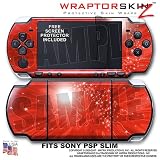 Sony PSP Slim Skin - Stardust Red WraptorSkinz TM Kit by TuneTattooz TM