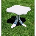 Wicker Butterfly Table - White