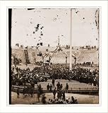 Civil War Photo (S): Charleston South Carolina. Flag-raising ceremony at Fort Sumter. Awaiting the arriv