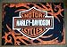 Harley Davidson Motorcycle Flames Indoor Outdoor Rug Image