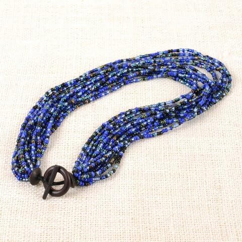 Pink House Imports 40396-sbl Toggle Necklace, Salvia Blue