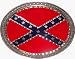 Mens OVAL REBEL FLAG Punk Rock Metal Belt Buckle