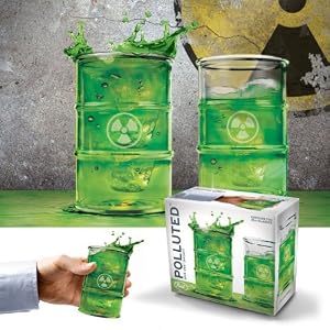 POLLUTED 2 Hand Blown Intoxicating Glasses, Drinking Tumblers For your Favorite Brand of Poison