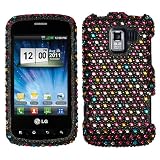 Jewel Rhinestone Diamond Case Protector Cover (Color Dots) for LG Enlighten VS700 / Optimus Slider LS700 / Optimus Q Verizon Virgin Mobile
