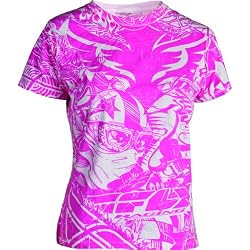 Fly Racing Winners Circle Women's Short-Sleeve Fashion Shirt - Pink/White