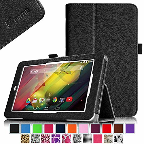 Fintie HP 7 Plus (Model 1301) Folio Case - Premium Vegan Leather Cover with Stylus Loop (Will Only Fit HP 7 Plus 1301US 7-inch Android Tablet) - Black