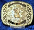Bride and Groom Belt Buckle, 2011, with Blank Engraving Ribbon