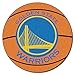 FANMATS 10213 Golden State Warriors Basketball Shaped Rug - 27in. Diameter, Basketball Design, Sports Fan Accent Rug
