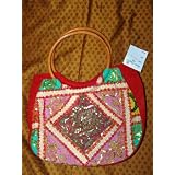 Women Purse Multi Banjara Mirrors Sari Handbag