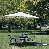Coolaroo 10ft Cantilever Outdoor Round Patio Umbrella: Smoke