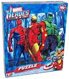 Marvel Heroes 100-Piece Jigsaw Puzzle with Iron Man, Spiderman and Hulk