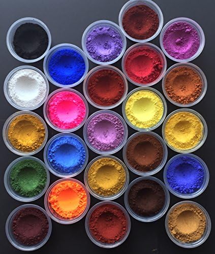 24 Matte Cosmetic Grade Colorants for DIY Mineral Makeup Soap Makings - Each color in a 5 gram-size Jar