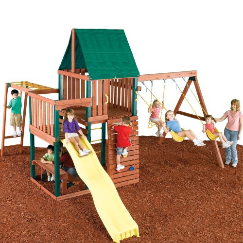 Swing - N - Slide Chesapeake Wood Complete Ready - To Assemble Swing Set Kit