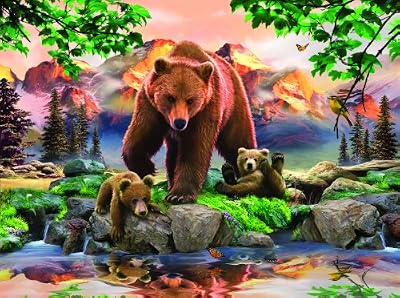 Mama Grizzly 1000pc Jigsaw Puzzle by Howard Robinson