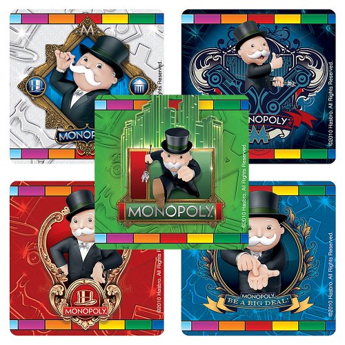 Monopoly Bank Stickers - 75 per Pack