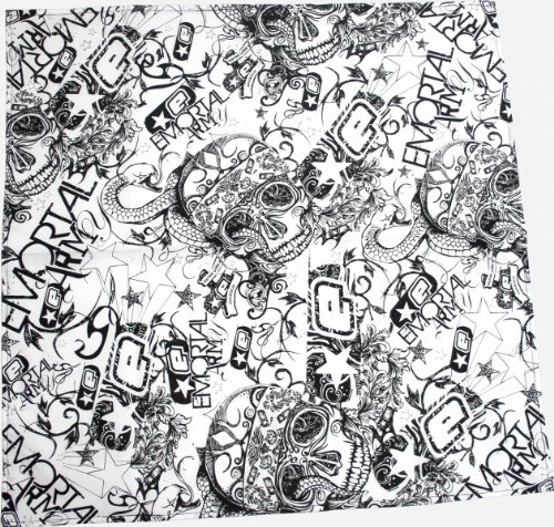 Planet Emortalis Bandana Weiss/Schwarz