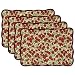 Casual Home Quilted Floral 4-pc. Placemat Set - Red (14x19")