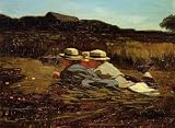 Hand Made Oil Reproduction - Winslow Homer - 24 x 18 inches - The Bird Catchers
