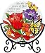Jewel Bouquet- " Let the Peace of God Rule in Your Hearts" Stained Glass Tea Light Holder - Hand Painted