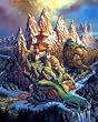 Bryn Barnard Dragon Mountain Wooden Jigsaw Puzzle