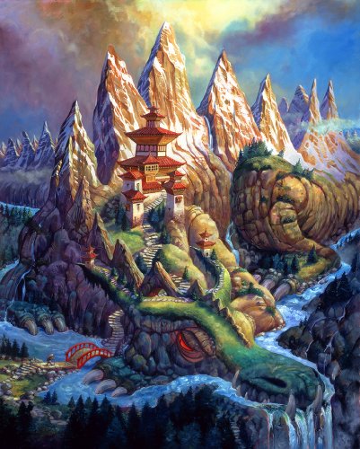 Bryn Barnard Dragon Mountain Wooden Jigsaw Puzzle