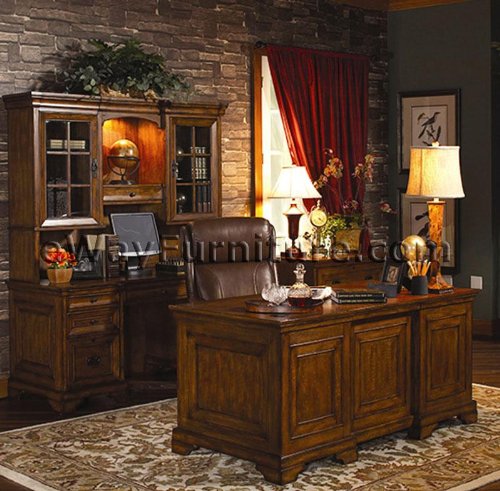 Old World Executive Home Office Desk Furniture