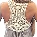 Creazy Custom High Quality Women Summer Lace Vest Top Short Sleeve Blouse Casual Tank Tops T-Shirt (XL)