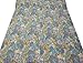 Kantha Stitch Gudri Floral Home Décor Pattern Blue Queen Size Handmade Quilt 107 X 92