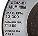 Forney 71886 Grinding Wheel with 7/8-Inch Arbor, Aluminum Type 27, AC46-BF, 4-1/2-Inch-by-1/4-Inch