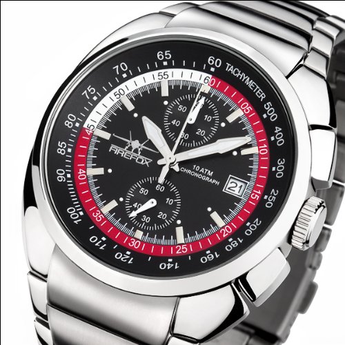 FIREFOX AVIATOR Herrenuhr Chronograph FFS70-102 schwarz/rot
