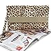 BMC Womens Ultra Thin Faux Leather Mixed Design Animal Print Clutch Handbag