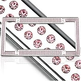 Swarovski Rhinestone VIP License Plate Frame - Pink
